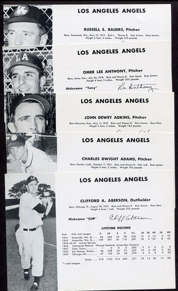 1948 Los Angeles Angels Team Issue Complete Set