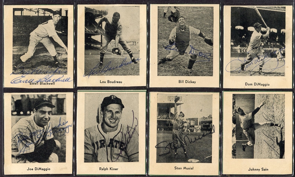 1947 Sports Exchange Lot of 8 Different All Autographed w/DiMaggio
