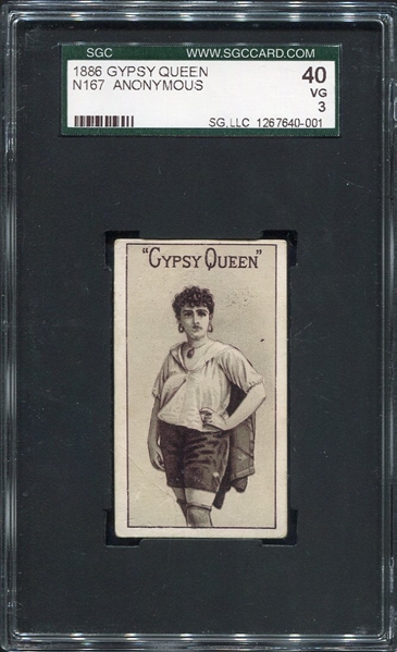 N167 1886 Gypsy Queen Anonymous Actress SGC 40