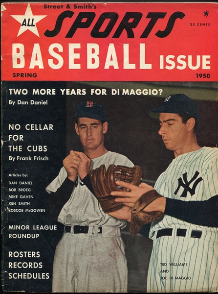 1950 Street & Smith Baseball Issue DiMaggio & Williams on the cover