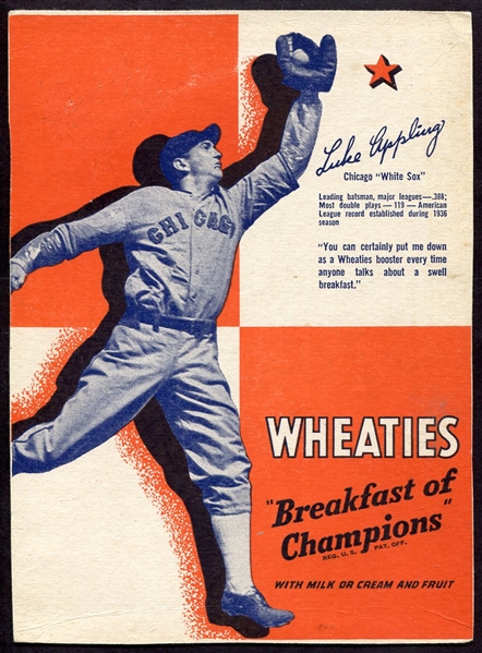 1937 Wheaties Series 8 Luke Appling