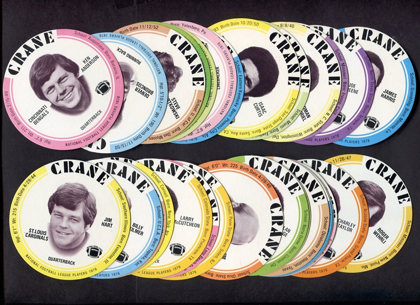 1976 Crane Football Disc 30 card set Nrmt/Mt