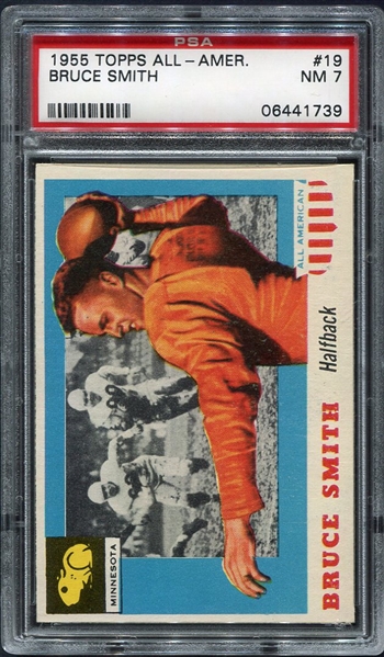 1955 Topps All-American #19 Bruce Smith PSA 7