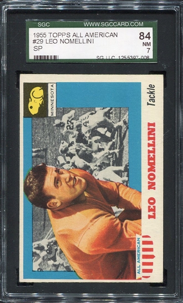 1955 Topps All-American #29 Leo Nomellini SP SGC 84