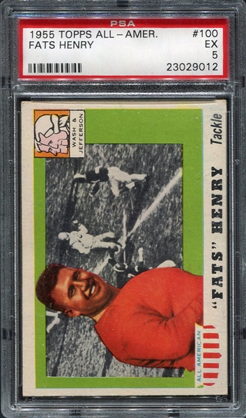 1955 Topps All-American #100 Fats Henry SP PSA 5
