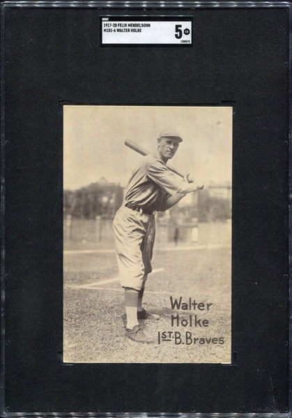 M101-6 Walter Holke Boston Braves SGC 5