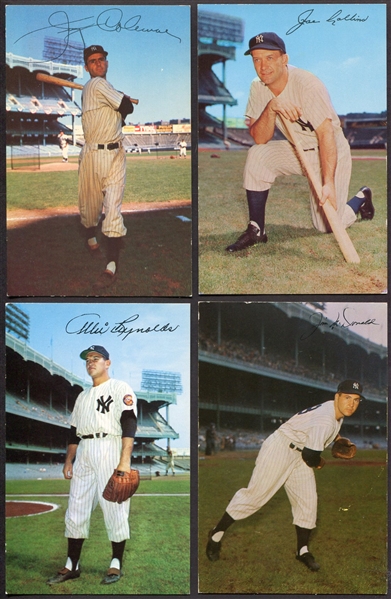 1953-55 Dormand Postcards Lot of 4 New York Yankees