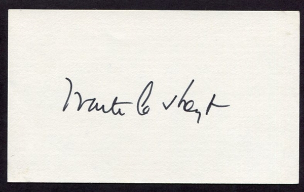 Waite Hoyt Signed Index Card 