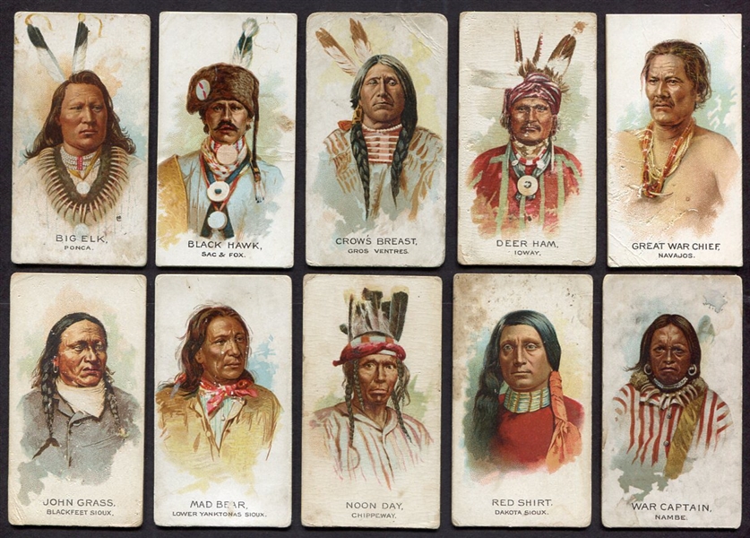 N2 Allen & Ginter American Indian Chiefs Lot of 10 Different