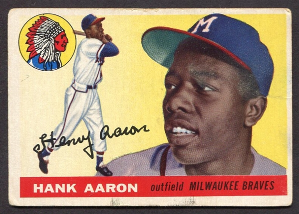 1955 Topps #47 Hank Aaron Milwaukee Braves