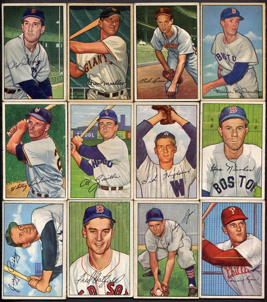 1952 Bowman Lot of 17 Different