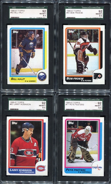 1986-87 Topps Hockey Lot of 18 Different All SGC 88-92