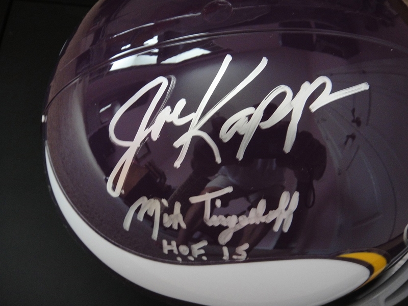 Minnesota Vikings Superbowl IV Replica Helmet Signed by 11 Players JSA