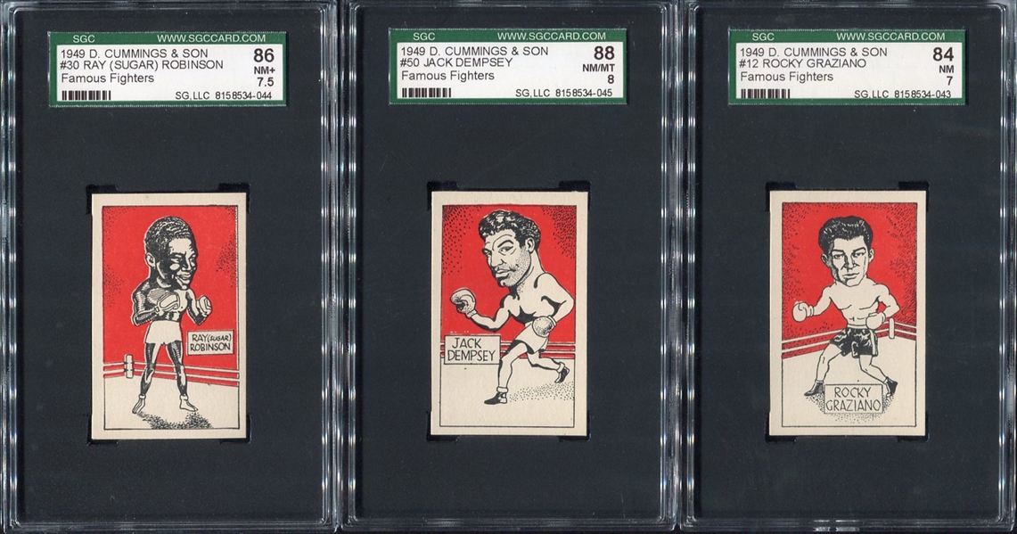 1949 Cummings & Son Famous Fighters Complete Set of 64 w/SGC Graded