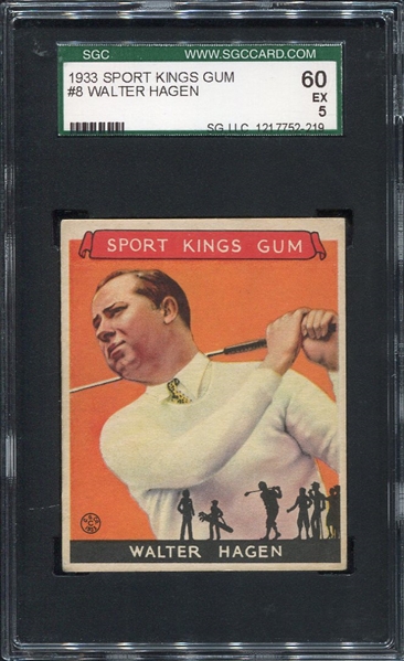 1933 Sport Kings #8 Walter Hagen SGC 60
