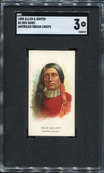 N2 1888 Allen & Ginters American Indian Chiefs Red Shirt SGC 3