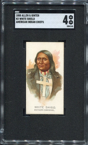 N2 1888 Allen & Ginters American Indian Chiefs White Shield SGC 4