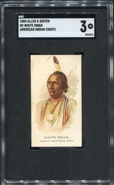 N2 1888 Allen & Ginters American Indian Chiefs White Swan SGC 3