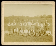 19th Century Cabinet Photo Baseball Players w/Equipment