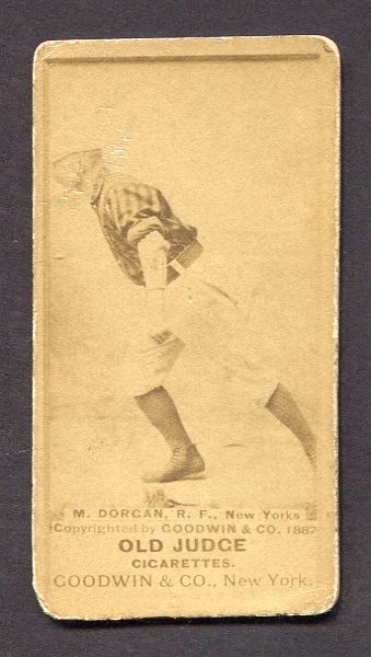 N172 Mike Dorgan New York Tougher Pose Old Judge Book Plate Card