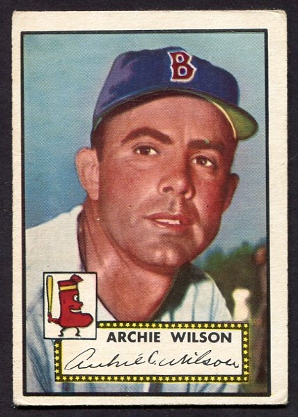 1952 Topps Hi-Number #327 Archie Wilson Boston Red Sox