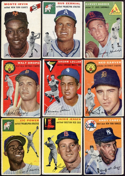 1954 Topps Lot of 18 Different