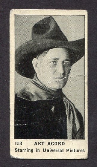 1920s Neilsons Chocolate Bar #153 Art Acord Western Movie Actor
