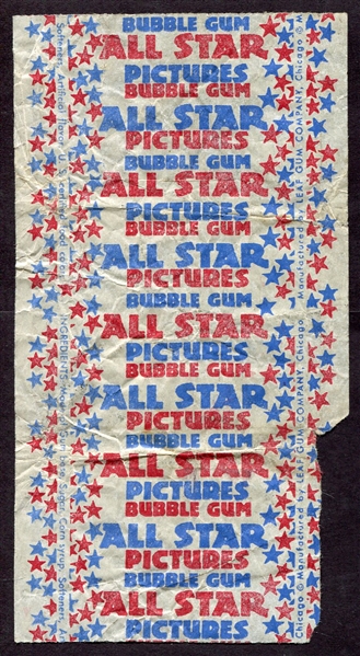 1948/49 Leaf Gum All Star Pictures Wrapper