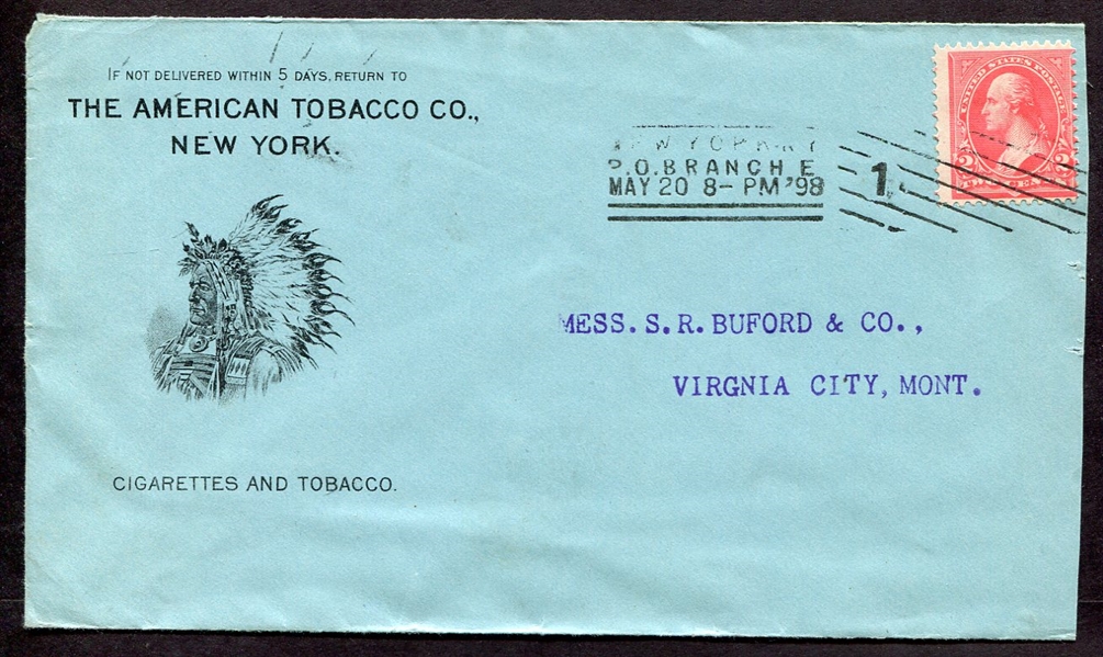 1898 American Tobacco Co. Printed Envelope 