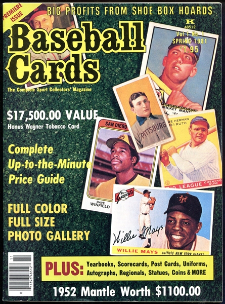 1981 Baseball Cards Magazine First Issue
