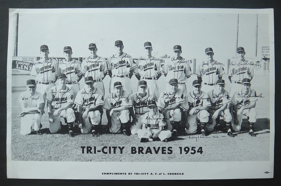 1954 Tri-City Braves Team Photo