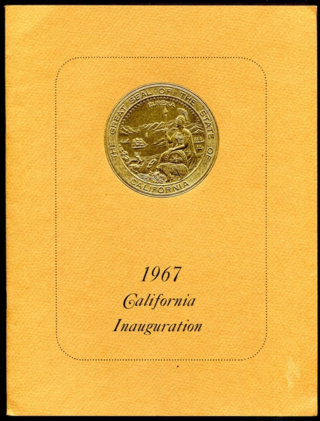 1967 Ronald Reagan California Governor Inauguration Program