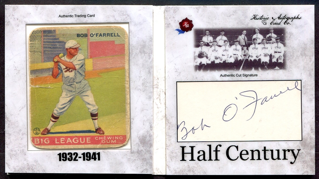 1933 Goudey #34 Bob OFarrell 2020 Historic Autographs Beckett Certified