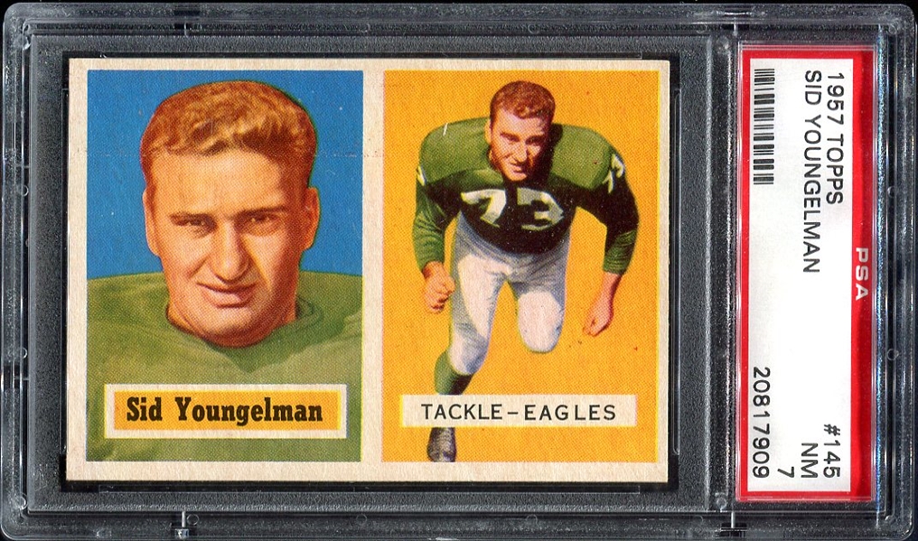 1957 Topps #145 Sig Youngelman PSA 7