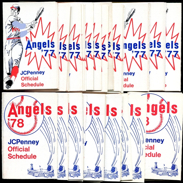 1977 1978 & 1979 California Angels J. C. Penney Pocket Schedules Lot of 78