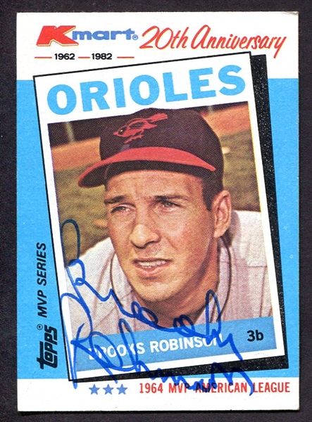 Brooks Robinson Signed 1982 Topps-KMart Card