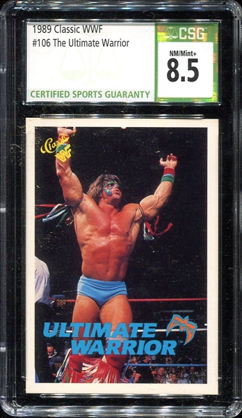 1989 Classic WWF #106 The Ultimate Warrior CSG 8.5