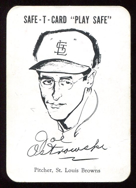 1948-50 Safe-T-Card Joe Ostrowski St. Louis Browns