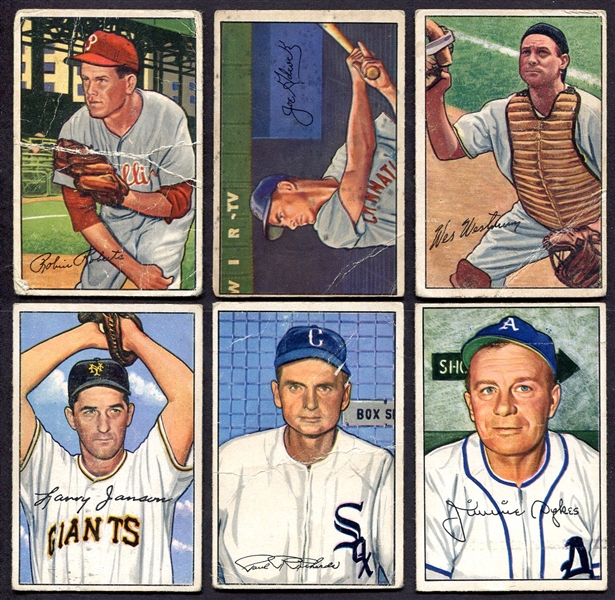 1952 Bowman Lot of 6 Different