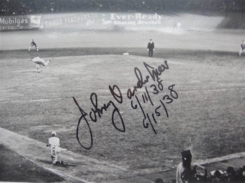 Johnny Vander Meer Autographed Photo At Ebbets Field