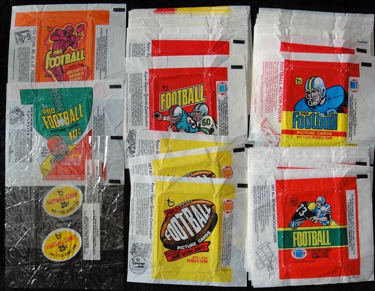 1970s - 1990s Topps Football Wrappers 100+