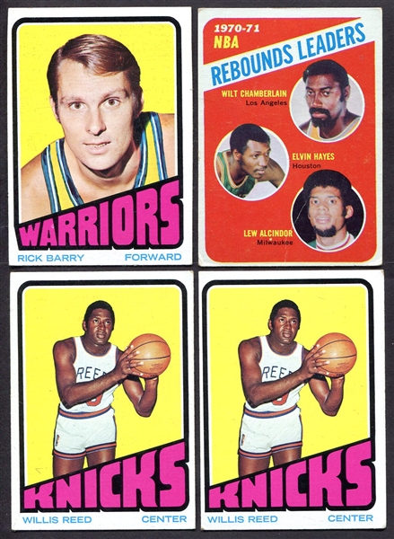1971 & 1972 Topps Basketball HOFer Lot of 4