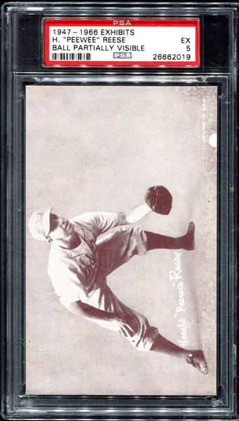 1947-66 Exhibits Pee Wee Reese Ball Partially Visible PSA 5