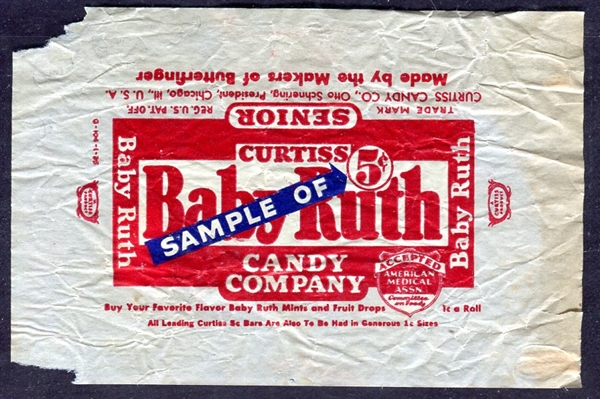 Curtiss Baby Ruth "Sample of" Wrapper
