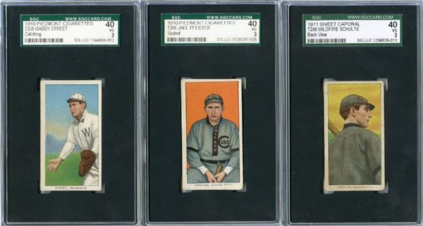 T206 Lot of Five SGC Graded Cards