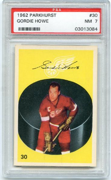 1962 Parkhurst Hockey #30 Gordie Howe PSA 7