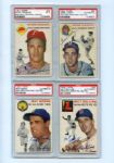 1954 Topps Baseball Lot of 18 Different All Autographed PSA/DNA Certified With HOFers