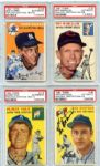 1954 Topps Baseball Lot of 18 Different All Autographed PSA/DNA Certified With HOFers