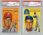 1954 Topps Baseball Lot of 18 Different All Autographed PSA/DNA Certified With HOFers