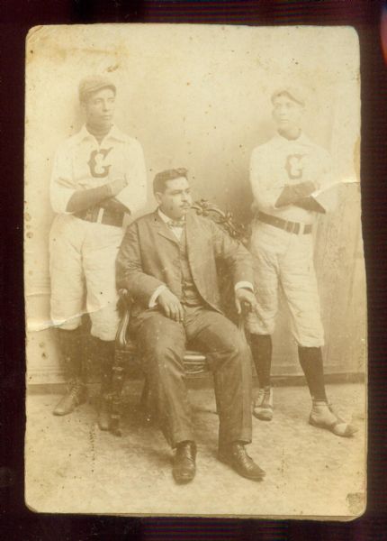 1800s Cuban Baseball players w/ manager cabinet card- Photographers: Otero y Colominas, Habana.